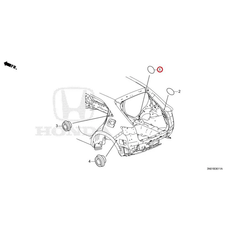 [NEW] JDM HONDA VEZEL e:HEV RV5 2021 Grommets (Rear) GENUINE OEM - Image 2