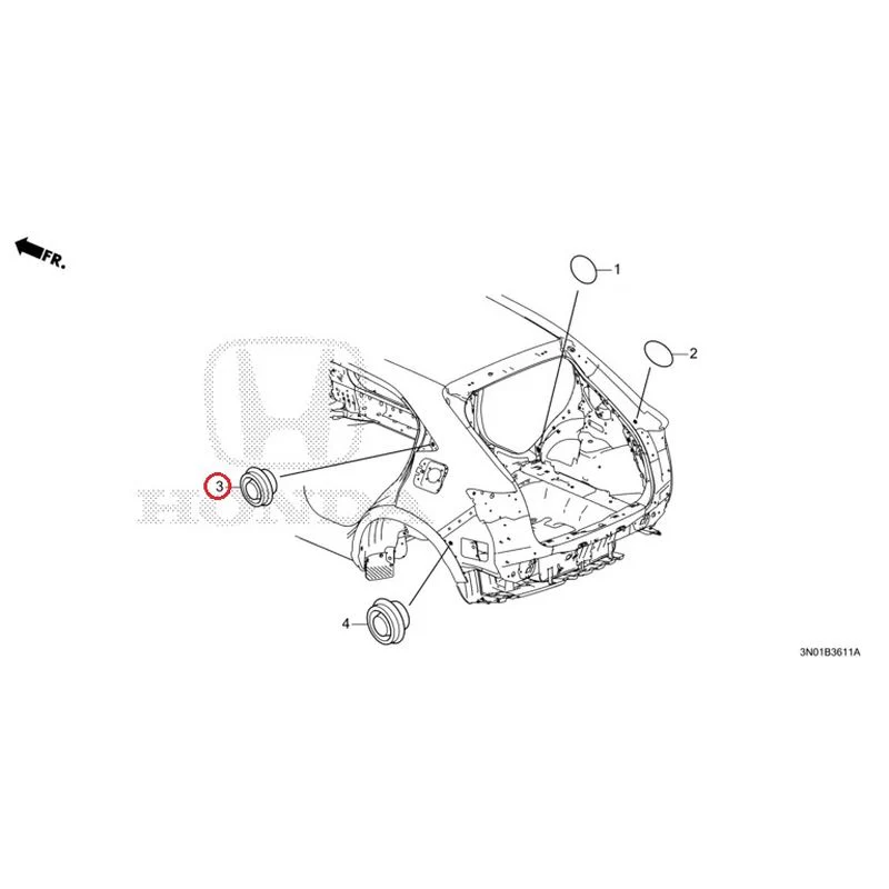 [NEW] JDM HONDA VEZEL e:HEV RV5 2021 Grommets (Rear) GENUINE OEM - Image 4