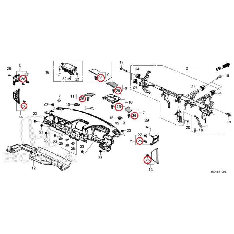 [NEW] JDM HONDA VEZEL e:HEV RV5 2021 Instrument panel GENUINE OEM - Image 29