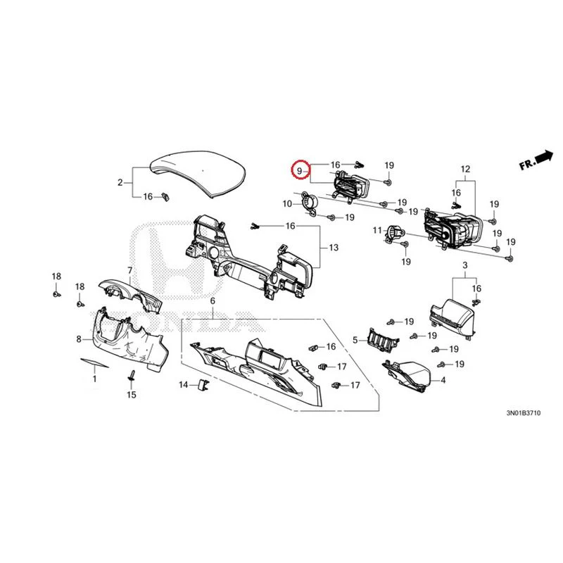 [NEW] JDM HONDA VEZEL e:HEV RV5 2021 Instrument panel garnish (driver side) GENUINE OEM - Image 10