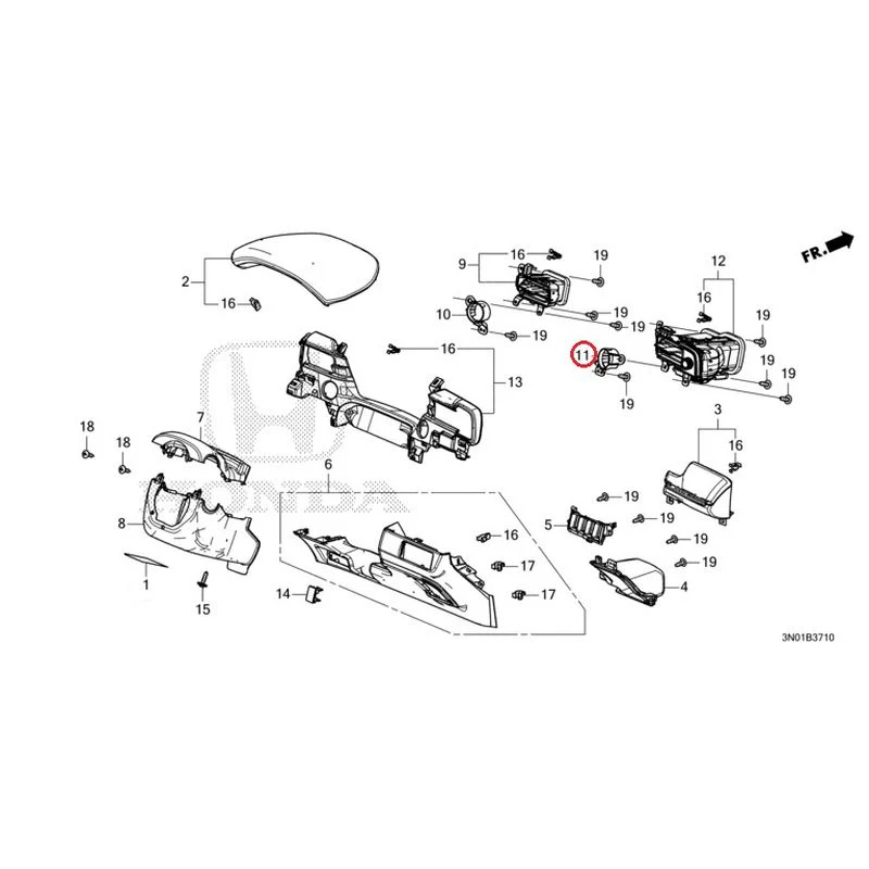 [NEW] JDM HONDA VEZEL e:HEV RV5 2021 Instrument panel garnish (driver side) GENUINE OEM - Image 12