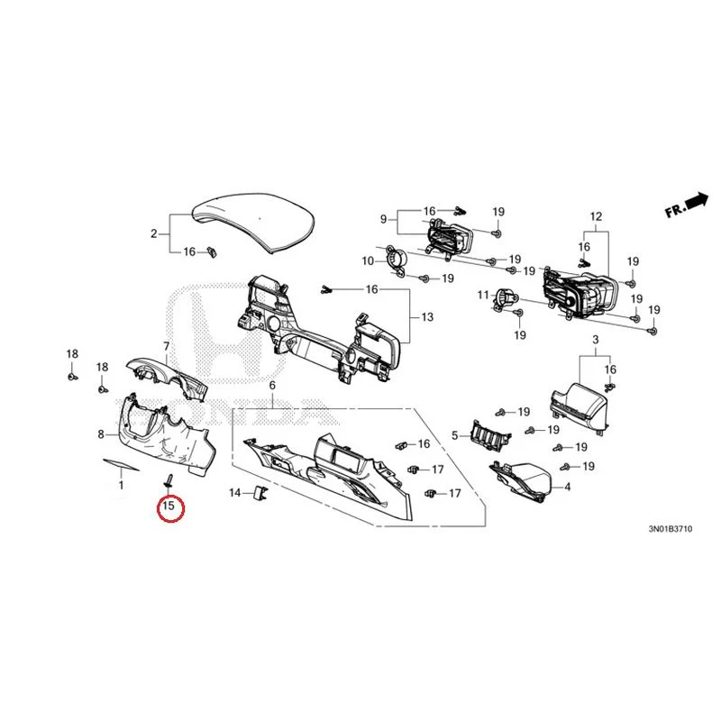 [NEW] JDM HONDA VEZEL e:HEV RV5 2021 Instrument panel garnish (driver side) GENUINE OEM - Image 15