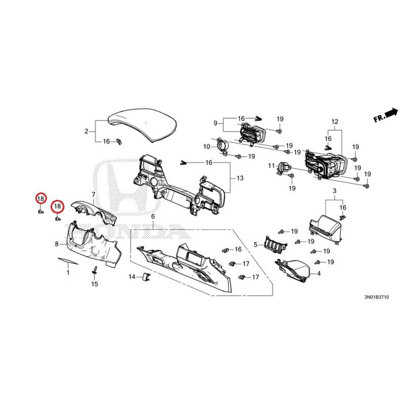 [NEW] JDM HONDA VEZEL e:HEV RV5 2021 Instrument panel garnish (driver side) GENUINE OEM - Image 18