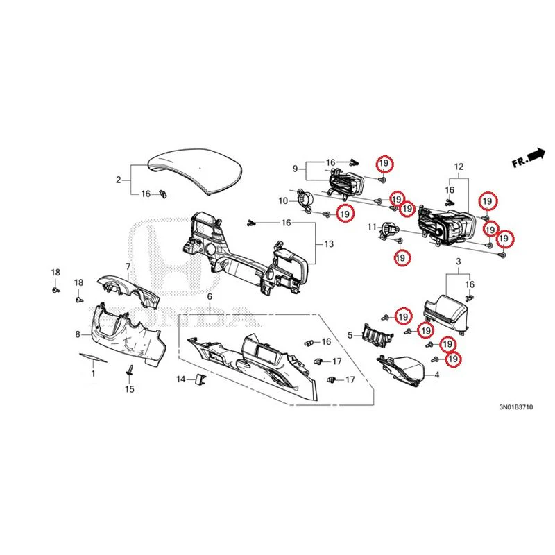 [NEW] JDM HONDA VEZEL e:HEV RV5 2021 Instrument panel garnish (driver side) GENUINE OEM - Image 19
