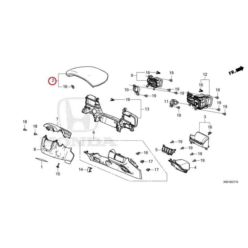 [NEW] JDM HONDA VEZEL e:HEV RV5 2021 Instrument panel garnish (driver side) GENUINE OEM - Image 3