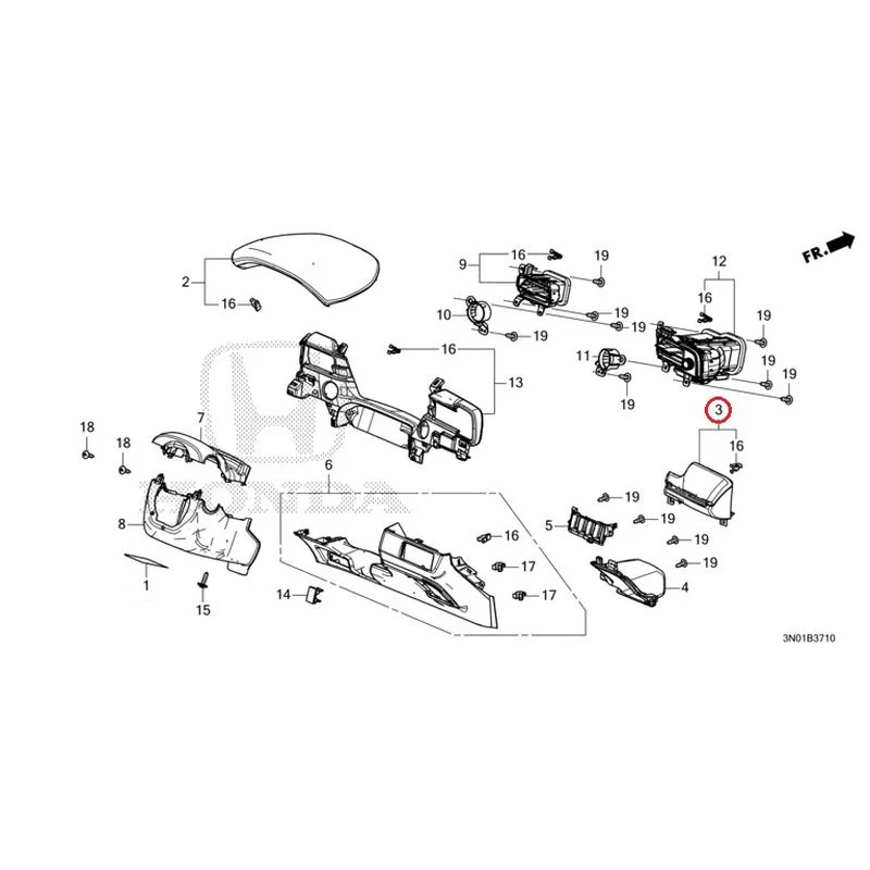 [NEW] JDM HONDA VEZEL e:HEV RV5 2021 Instrument panel garnish (driver side) GENUINE OEM - Image 4