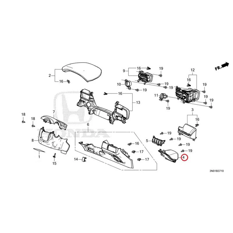 [NEW] JDM HONDA VEZEL e:HEV RV5 2021 Instrument panel garnish (driver side) GENUINE OEM - Image 5