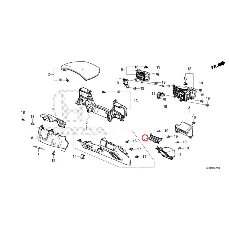 [NEW] JDM HONDA VEZEL e:HEV RV5 2021 Instrument panel garnish (driver side) GENUINE OEM - Image 6
