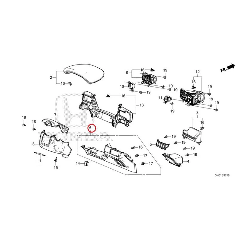 [NEW] JDM HONDA VEZEL e:HEV RV5 2021 Instrument panel garnish (driver side) GENUINE OEM - Image 7