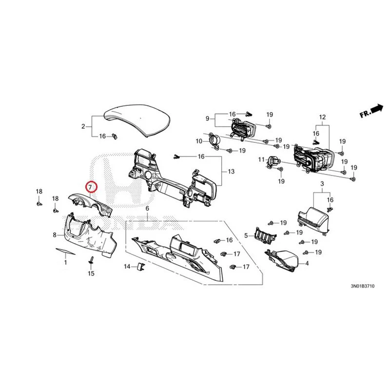 [NEW] JDM HONDA VEZEL e:HEV RV5 2021 Instrument panel garnish (driver side) GENUINE OEM - Image 8