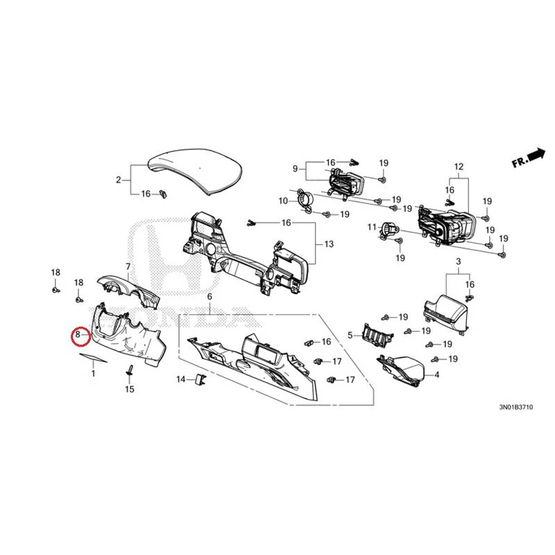 [NEW] JDM HONDA VEZEL e:HEV RV5 2021 Instrument panel garnish (driver side) GENUINE OEM - Image 9
