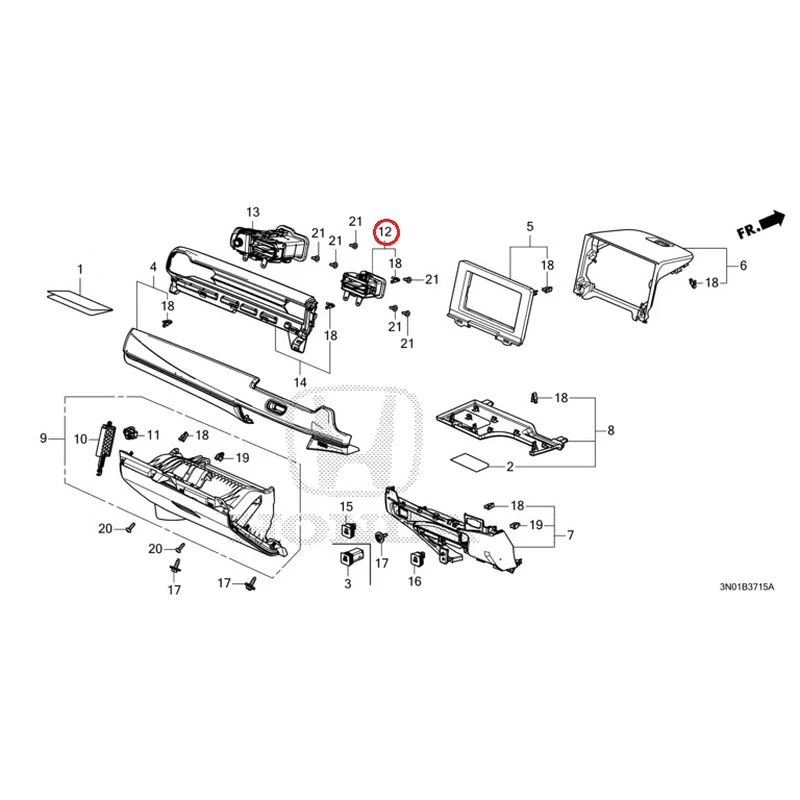 [NEW] JDM HONDA VEZEL e:HEV RV5 2021 Instrument panel garnish (passenger side) GENUINE OEM - Image 10