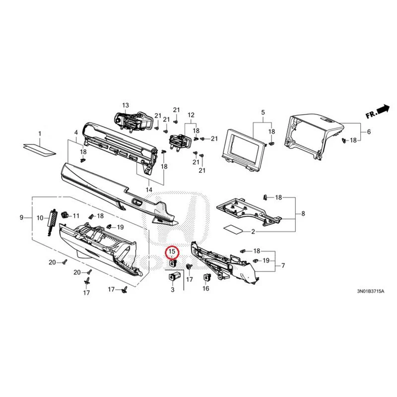 [NEW] JDM HONDA VEZEL e:HEV RV5 2021 Instrument panel garnish (passenger side) GENUINE OEM - Image 13