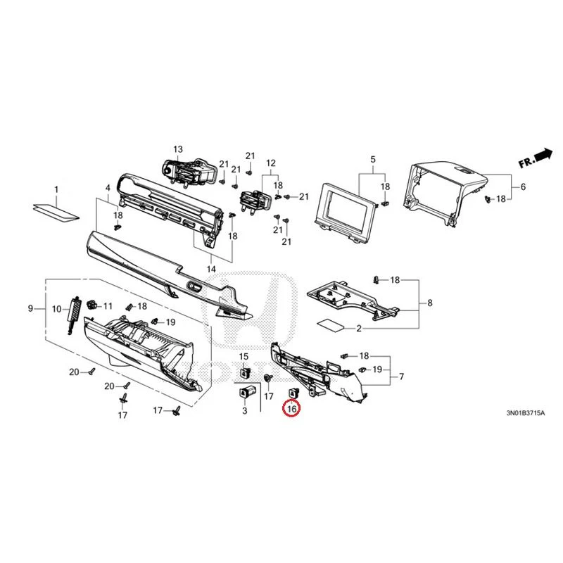 [NEW] JDM HONDA VEZEL e:HEV RV5 2021 Instrument panel garnish (passenger side) GENUINE OEM - Image 14