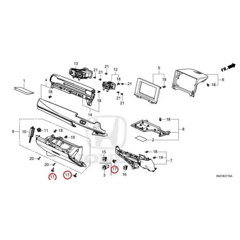 [NEW] JDM HONDA VEZEL e:HEV RV5 2021 Instrument panel garnish (passenger side) GENUINE OEM - Image 15