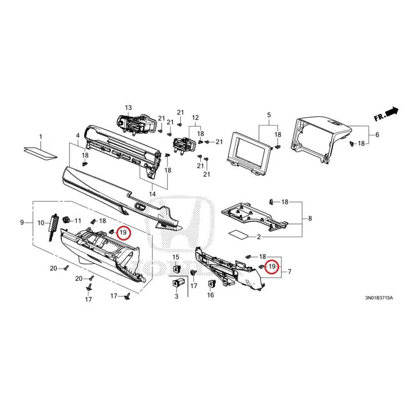 [NEW] JDM HONDA VEZEL e:HEV RV5 2021 Instrument panel garnish (passenger side) GENUINE OEM - Image 17