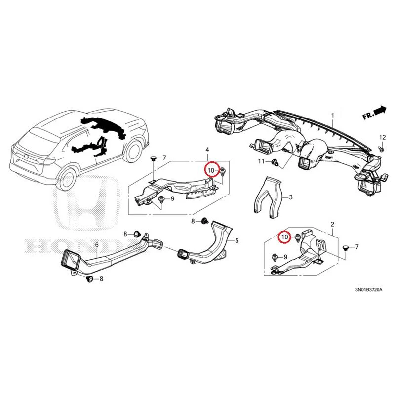 [NEW] JDM HONDA VEZEL e:HEV RV5 2021 Duct GENUINE OEM - Image 11