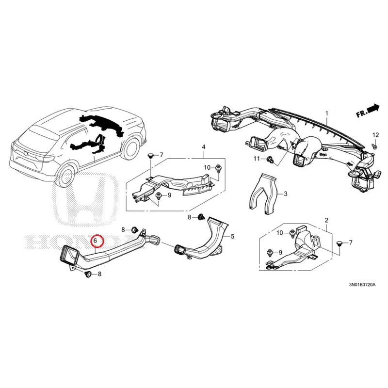 [NEW] JDM HONDA VEZEL e:HEV RV5 2021 Duct GENUINE OEM - Image 7