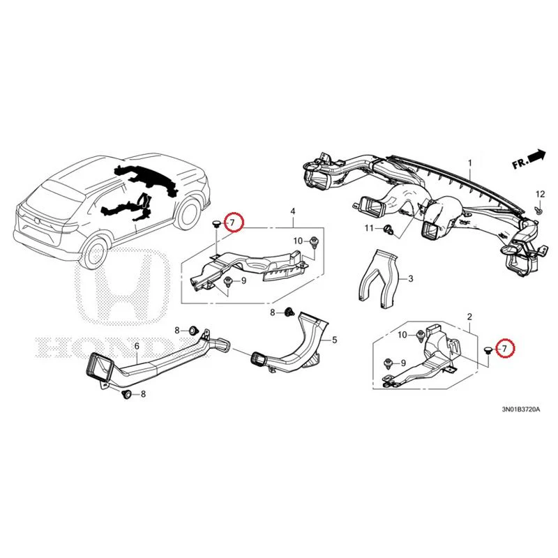 [NEW] JDM HONDA VEZEL e:HEV RV5 2021 Duct GENUINE OEM - Image 8