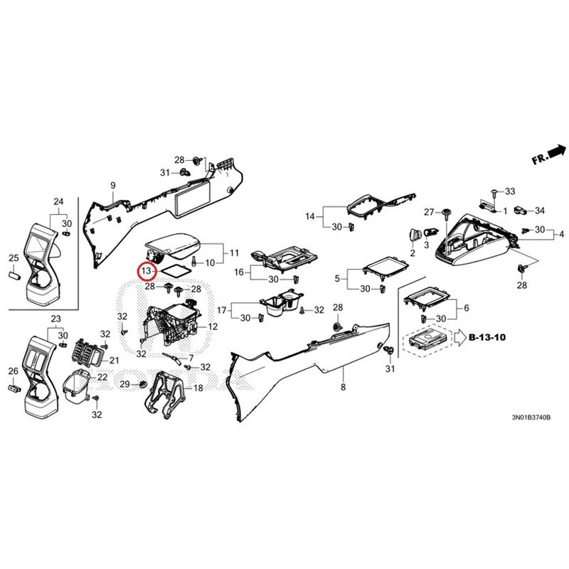 [NEW] JDM HONDA VEZEL e:HEV RV5 2021 Console GENUINE OEM - Image 13