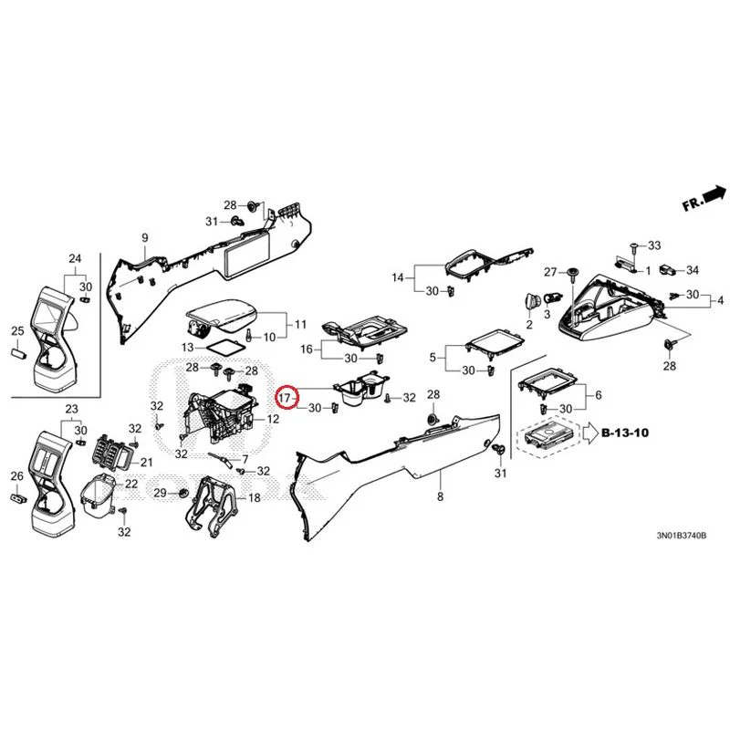 [NEW] JDM HONDA VEZEL e:HEV RV5 2021 Console GENUINE OEM - Image 16