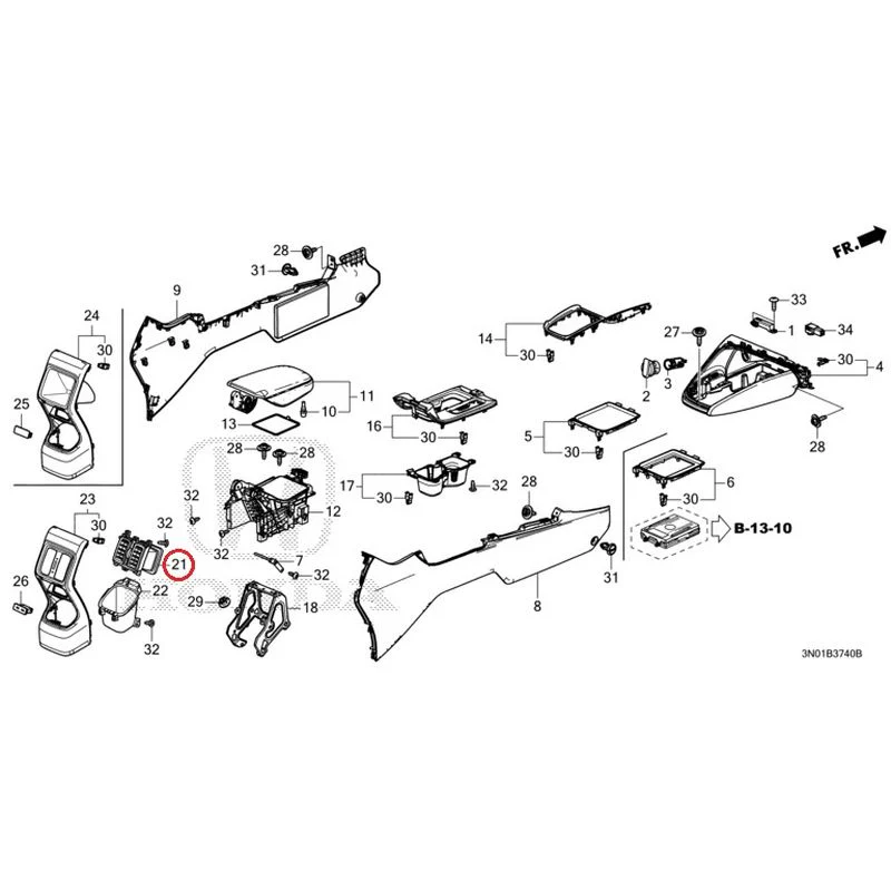 [NEW] JDM HONDA VEZEL e:HEV RV5 2021 Console GENUINE OEM - Image 18