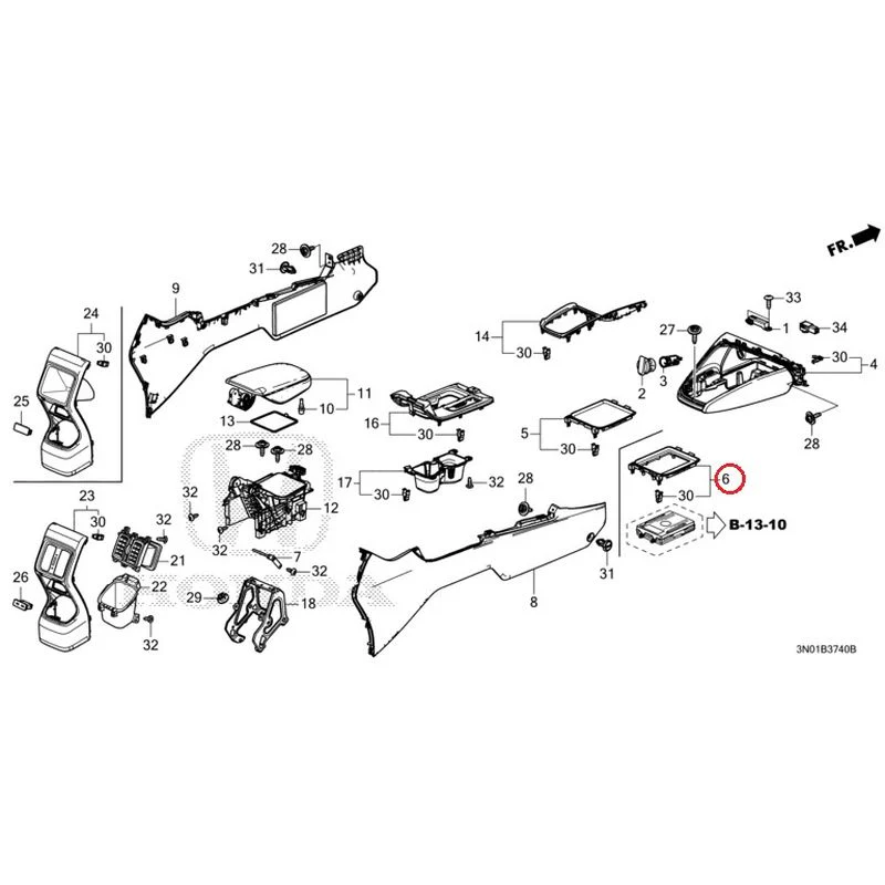 [NEW] JDM HONDA VEZEL e:HEV RV5 2021 Console GENUINE OEM - Image 6