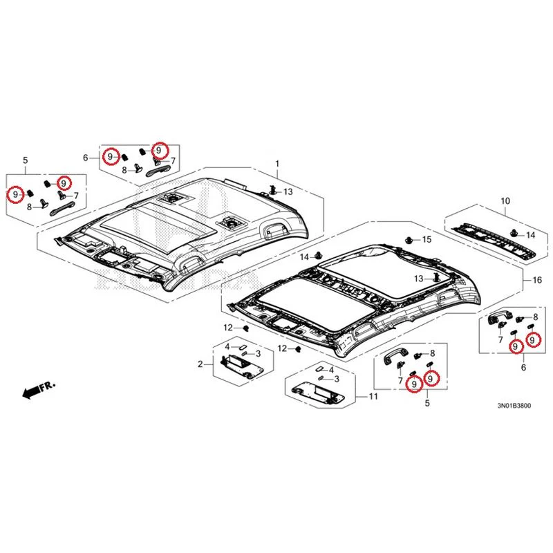 [NEW] JDM HONDA VEZEL e:HEV RV5 2021 Roof Lining GENUINE OEM - Image 10