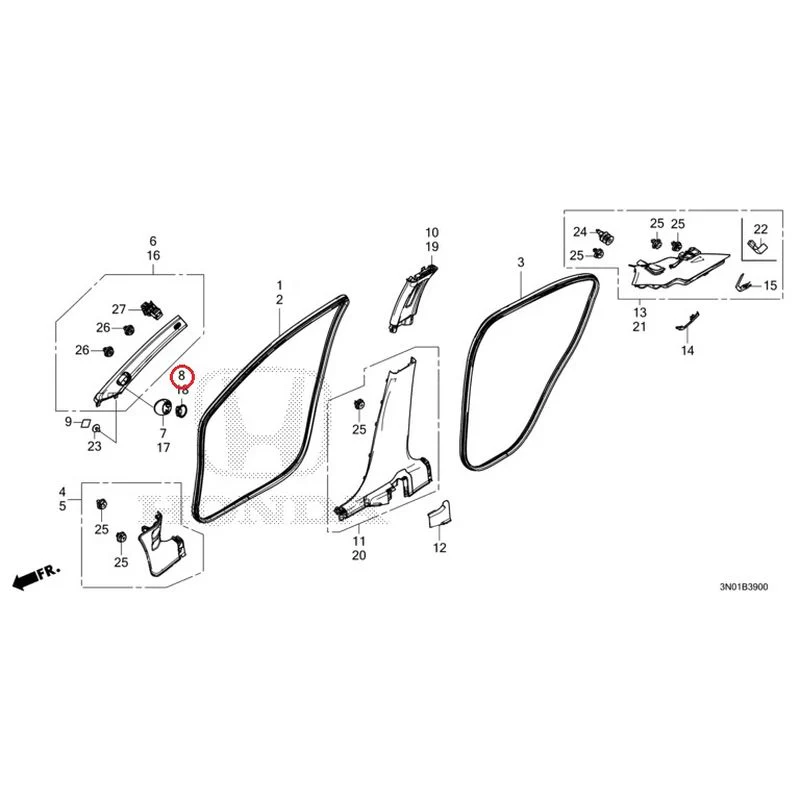 [NEW] JDM HONDA VEZEL e:HEV RV5 2021 Pillar Garnish GENUINE OEM - Image 10