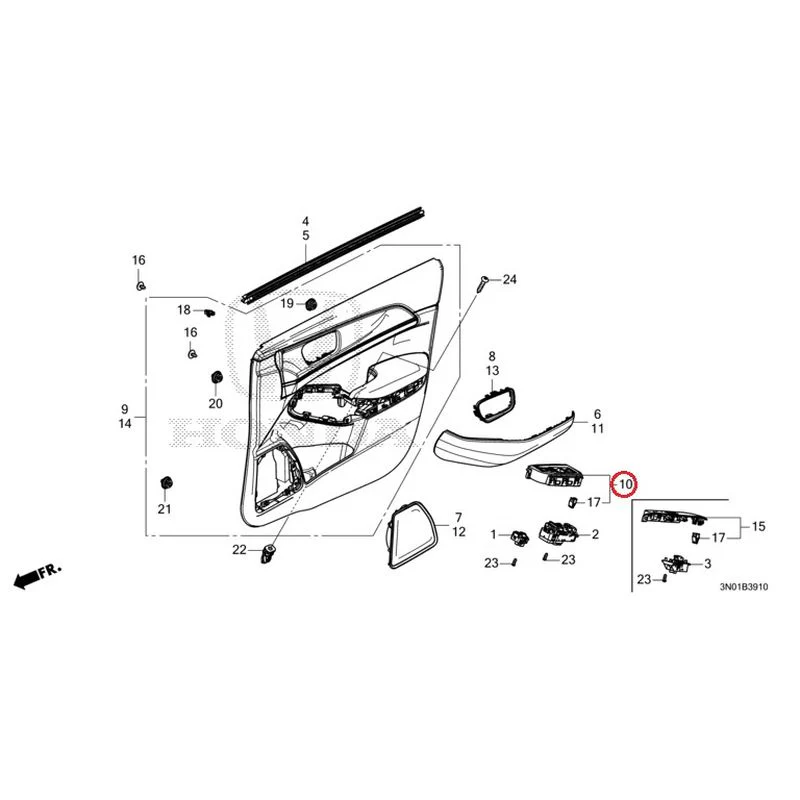 [NEW] JDM HONDA VEZEL e:HEV RV5 2021 Front Door Lining GENUINE OEM - Image 11