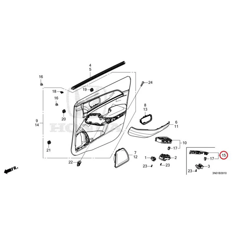 [NEW] JDM HONDA VEZEL e:HEV RV5 2021 Front Door Lining GENUINE OEM - Image 16