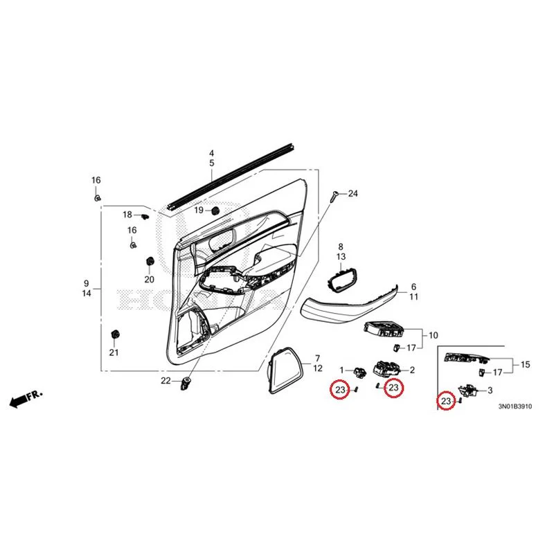 [NEW] JDM HONDA VEZEL e:HEV RV5 2021 Front Door Lining GENUINE OEM - Image 24