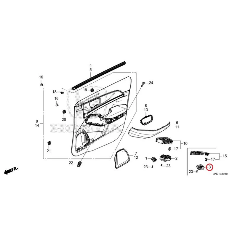 [NEW] JDM HONDA VEZEL e:HEV RV5 2021 Front Door Lining GENUINE OEM - Image 4