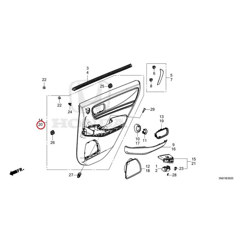 [NEW] JDM HONDA VEZEL e:HEV RV5 2021 Rear Door Lining GENUINE OEM - Image 21