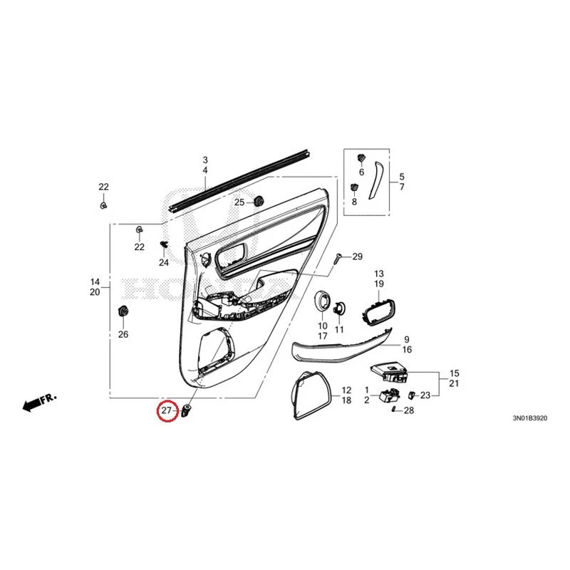 [NEW] JDM HONDA VEZEL e:HEV RV5 2021 Rear Door Lining GENUINE OEM - Image 28
