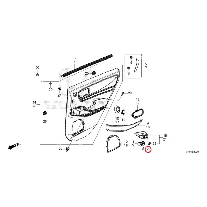 [NEW] JDM HONDA VEZEL e:HEV RV5 2021 Rear Door Lining GENUINE OEM - Image 29