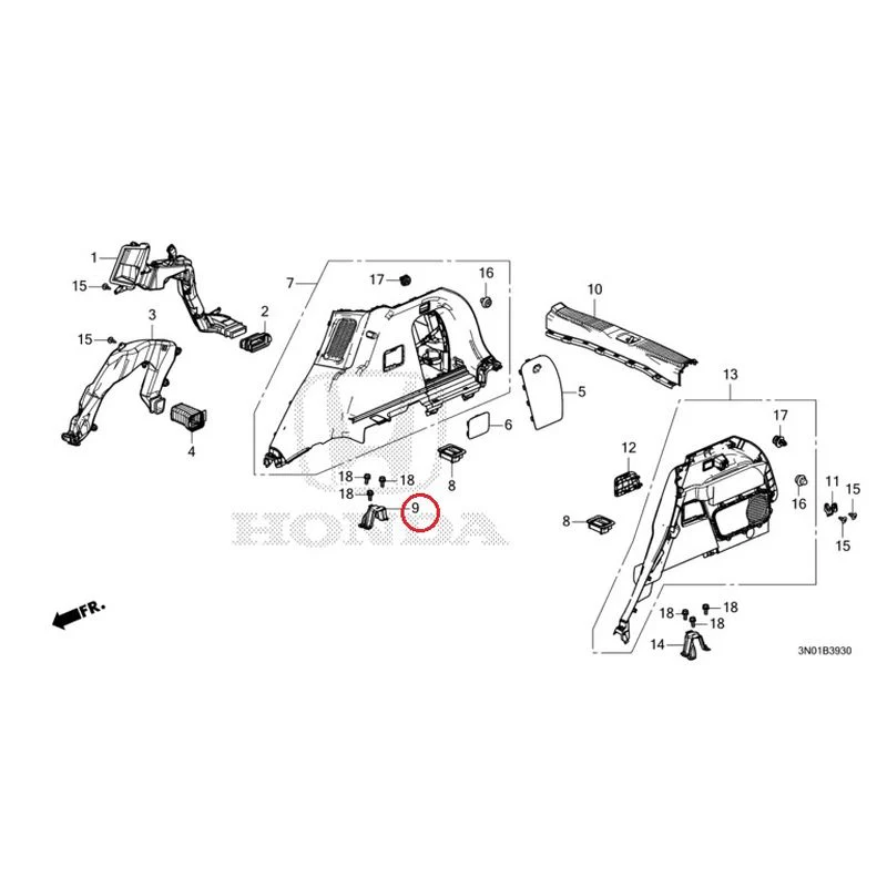[NEW] JDM HONDA VEZEL e:HEV RV5 2021 Side Lining GENUINE OEM - Image 11