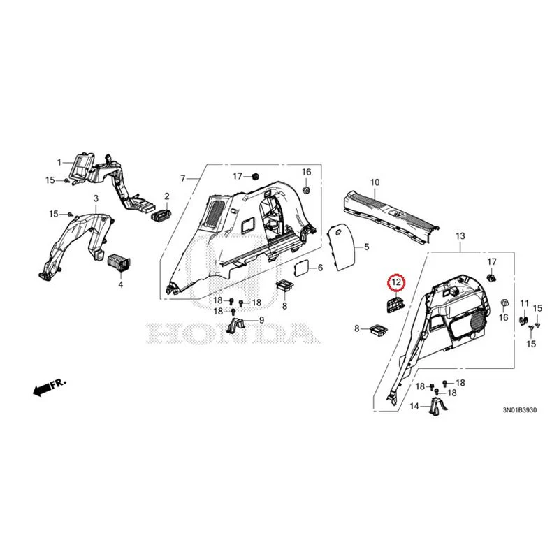 [NEW] JDM HONDA VEZEL e:HEV RV5 2021 Side Lining GENUINE OEM - Image 14