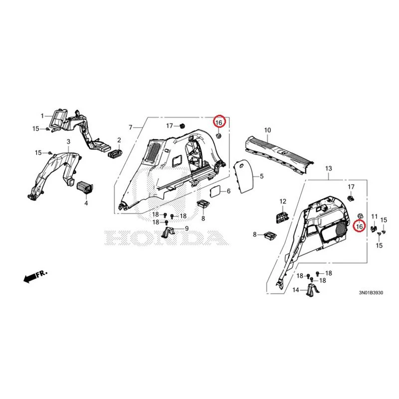 [NEW] JDM HONDA VEZEL e:HEV RV5 2021 Side Lining GENUINE OEM - Image 19