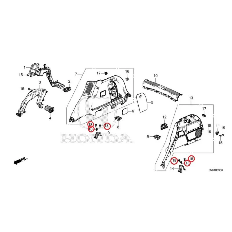 [NEW] JDM HONDA VEZEL e:HEV RV5 2021 Side Lining GENUINE OEM - Image 21