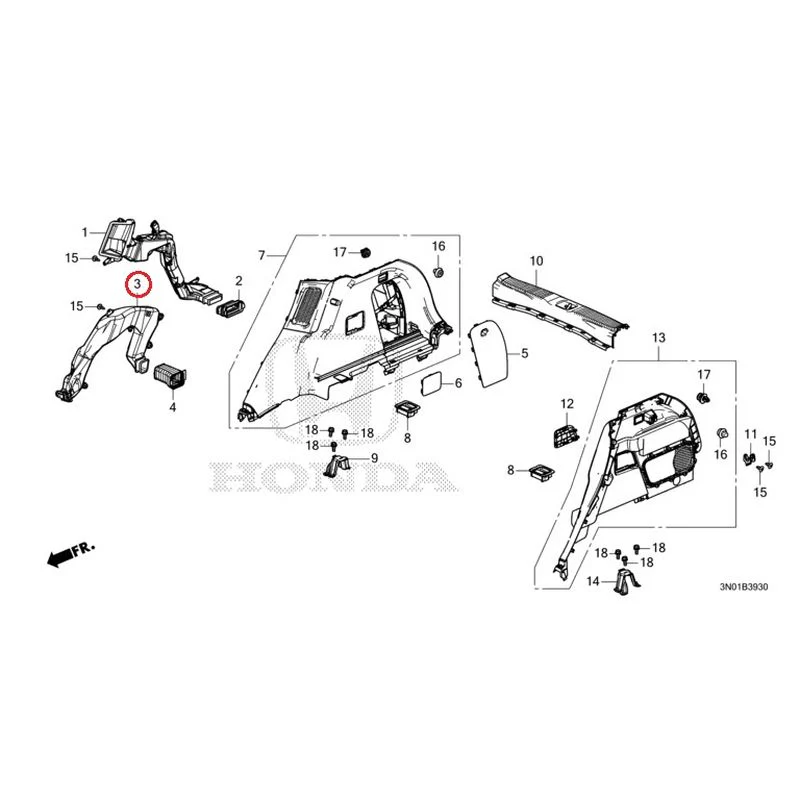 [NEW] JDM HONDA VEZEL e:HEV RV5 2021 Side Lining GENUINE OEM - Image 4