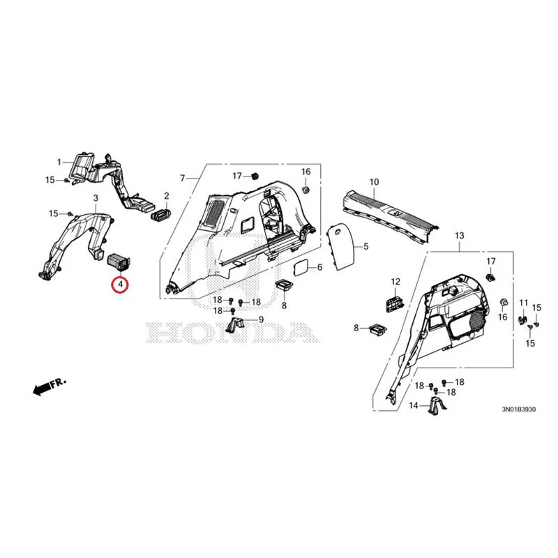 [NEW] JDM HONDA VEZEL e:HEV RV5 2021 Side Lining GENUINE OEM - Image 5