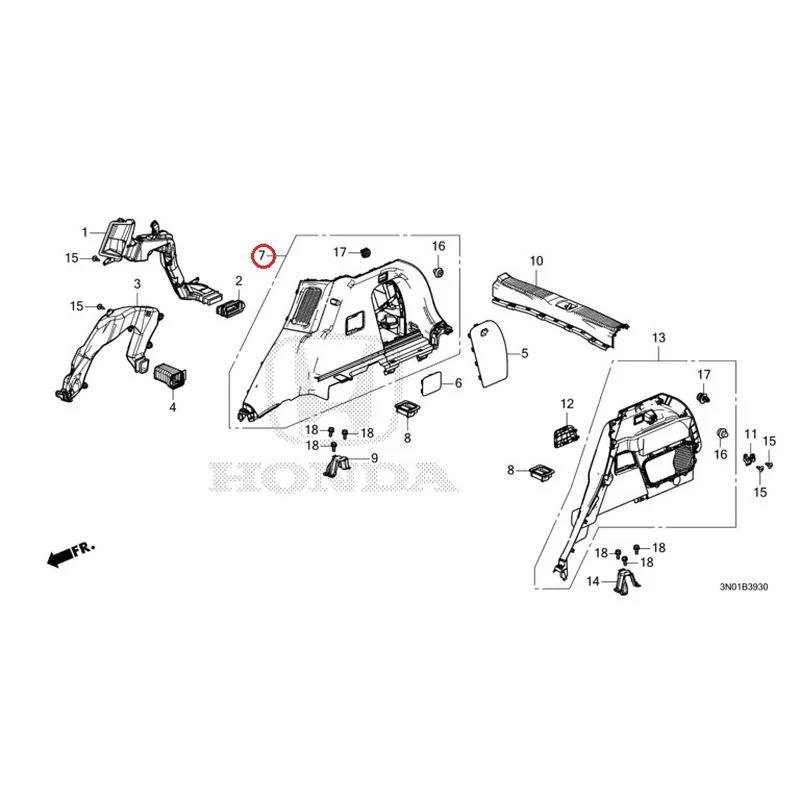 [NEW] JDM HONDA VEZEL e:HEV RV5 2021 Side Lining GENUINE OEM - Image 8