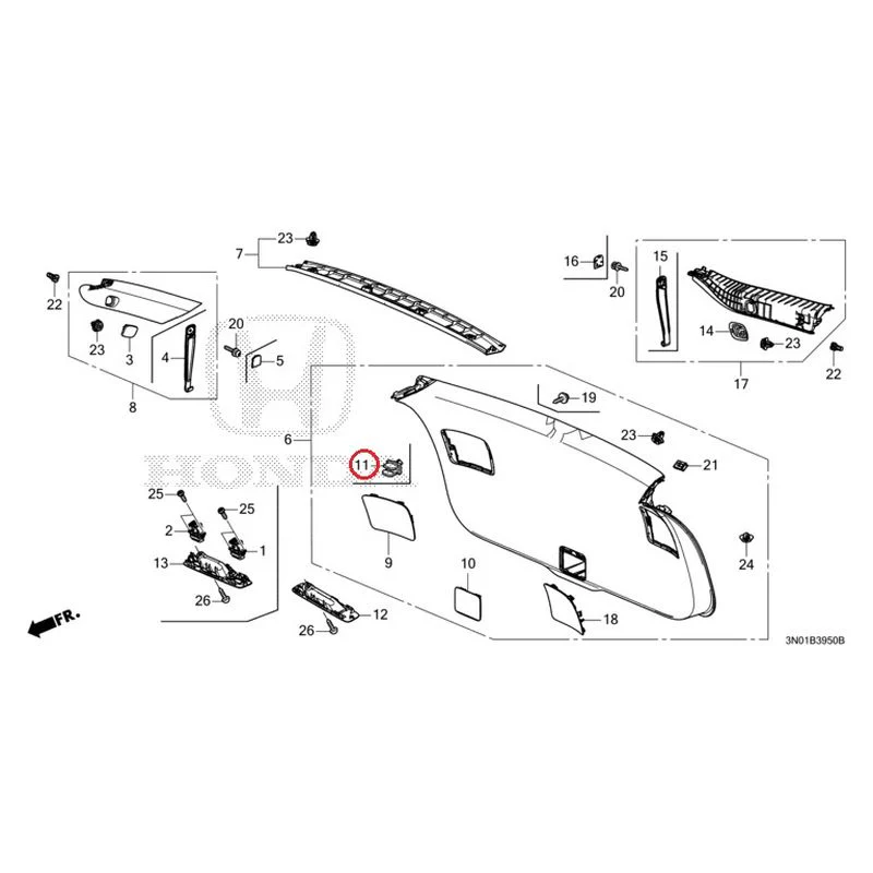 [NEW] JDM HONDA VEZEL e:HEV RV5 2021 Tailgate Lining GENUINE OEM - Image 14