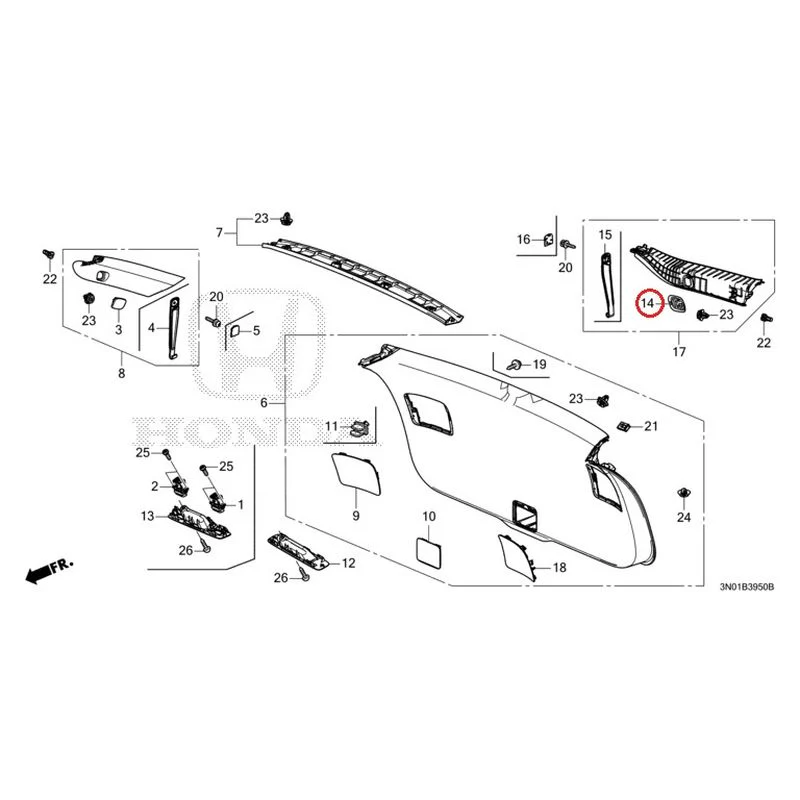 [NEW] JDM HONDA VEZEL e:HEV RV5 2021 Tailgate Lining GENUINE OEM - Image 16