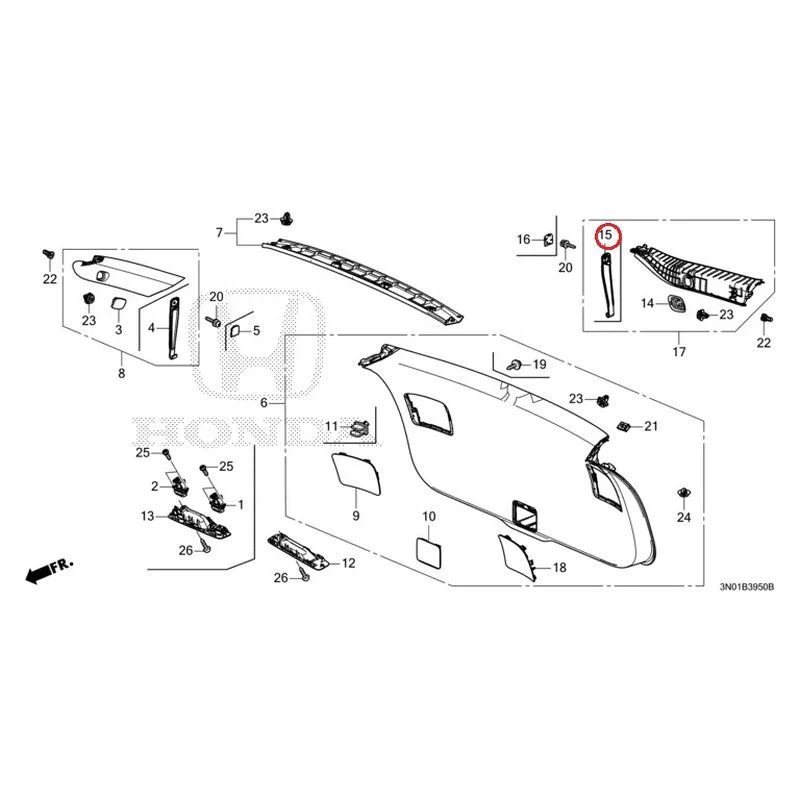 [NEW] JDM HONDA VEZEL e:HEV RV5 2021 Tailgate Lining GENUINE OEM - Image 17
