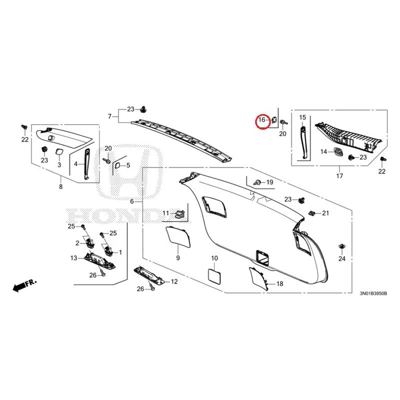 [NEW] JDM HONDA VEZEL e:HEV RV5 2021 Tailgate Lining GENUINE OEM - Image 18