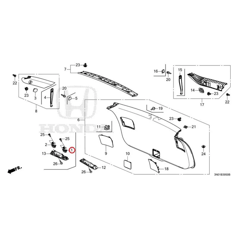 [NEW] JDM HONDA VEZEL e:HEV RV5 2021 Tailgate Lining GENUINE OEM - Image 2