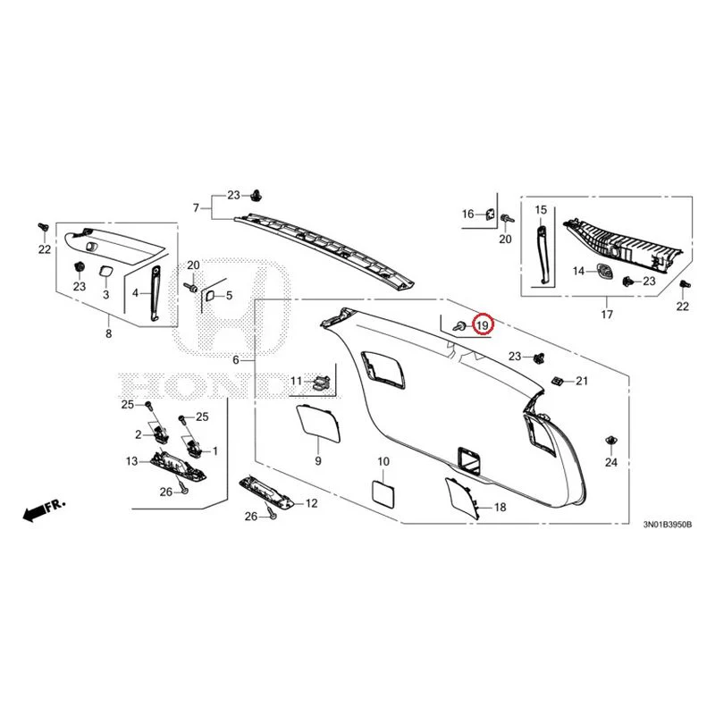 [NEW] JDM HONDA VEZEL e:HEV RV5 2021 Tailgate Lining GENUINE OEM - Image 22