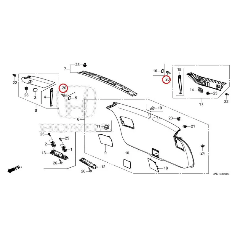 [NEW] JDM HONDA VEZEL e:HEV RV5 2021 Tailgate Lining GENUINE OEM - Image 23